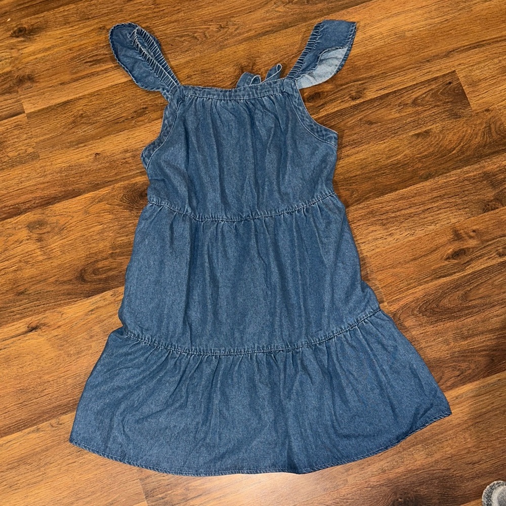 Amazon Kids Denim Dress with Ruffle Sleeves